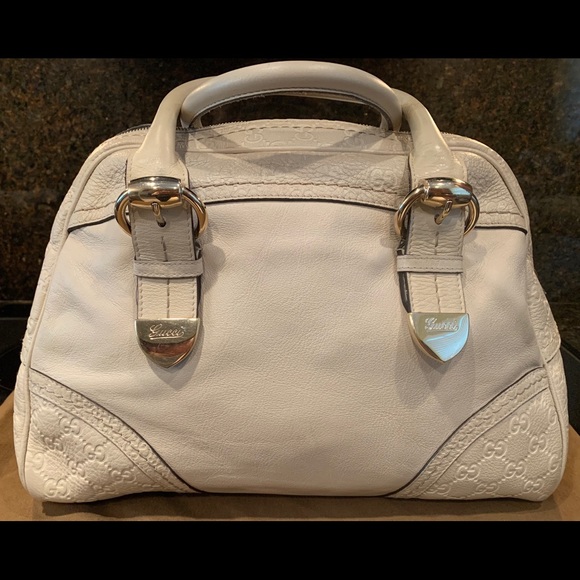 Vintage Gucci Guccissima Signoria Large Dome Cream - Picture 2 of 12